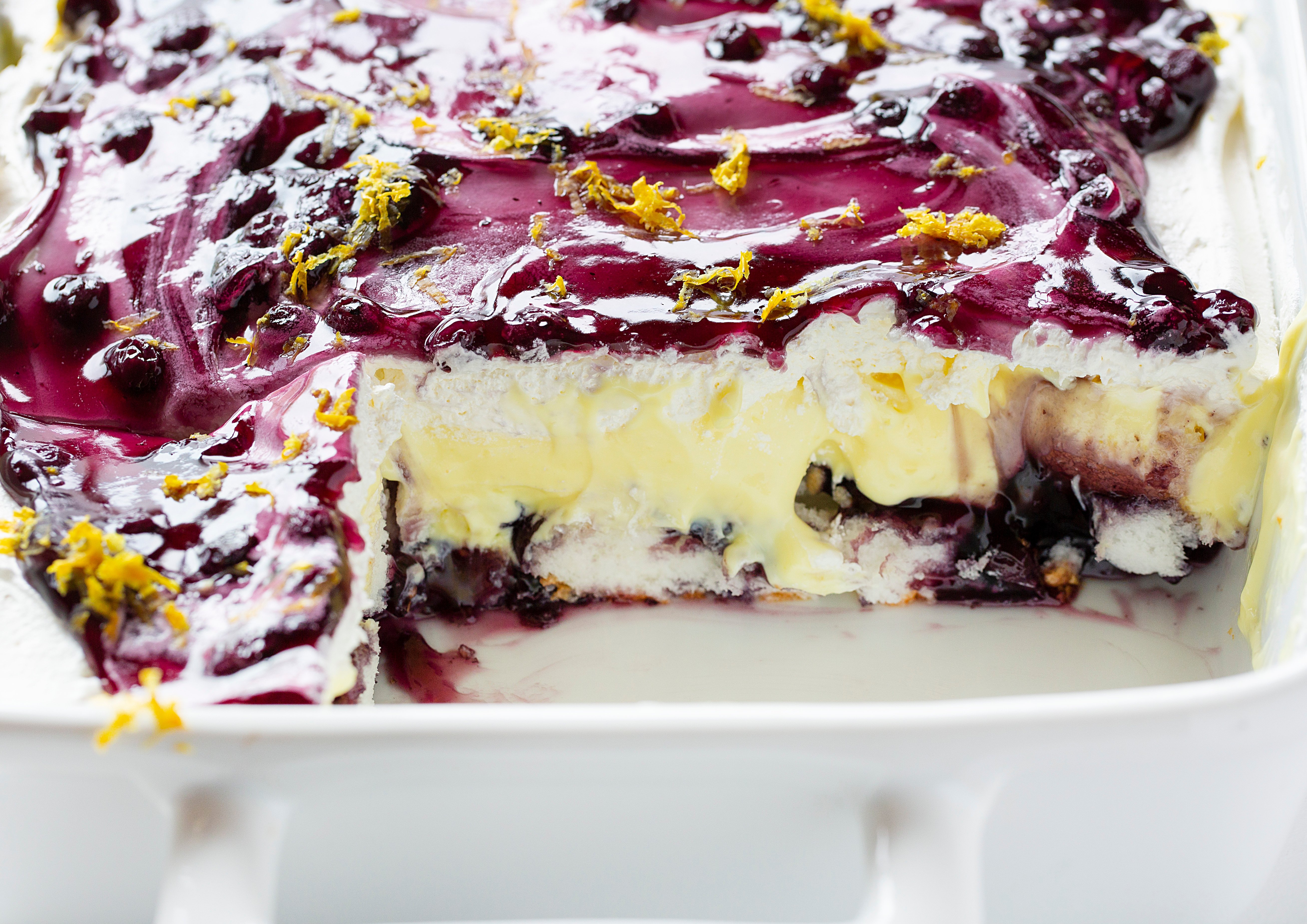 So soft and creamy is surely tastes like heaven! #heavendessert #blueberrylemonheavendessert #blueberrylemon #blueberrylemondessert #iambaker #desserts #recipes Blueberry Lemon Heaven Dessert Recipe