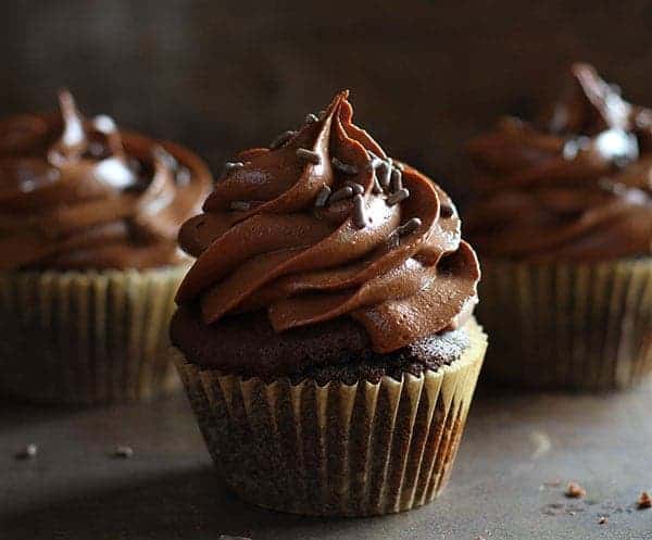 These amazing cupcakes are unique and so delicious. Definitely worth trying! #chocolate #chocolatecupcake #cupcakes #cupcakerecipe #chocolatefrosting #iambaker The Ultimate Chocolate Cupcake!