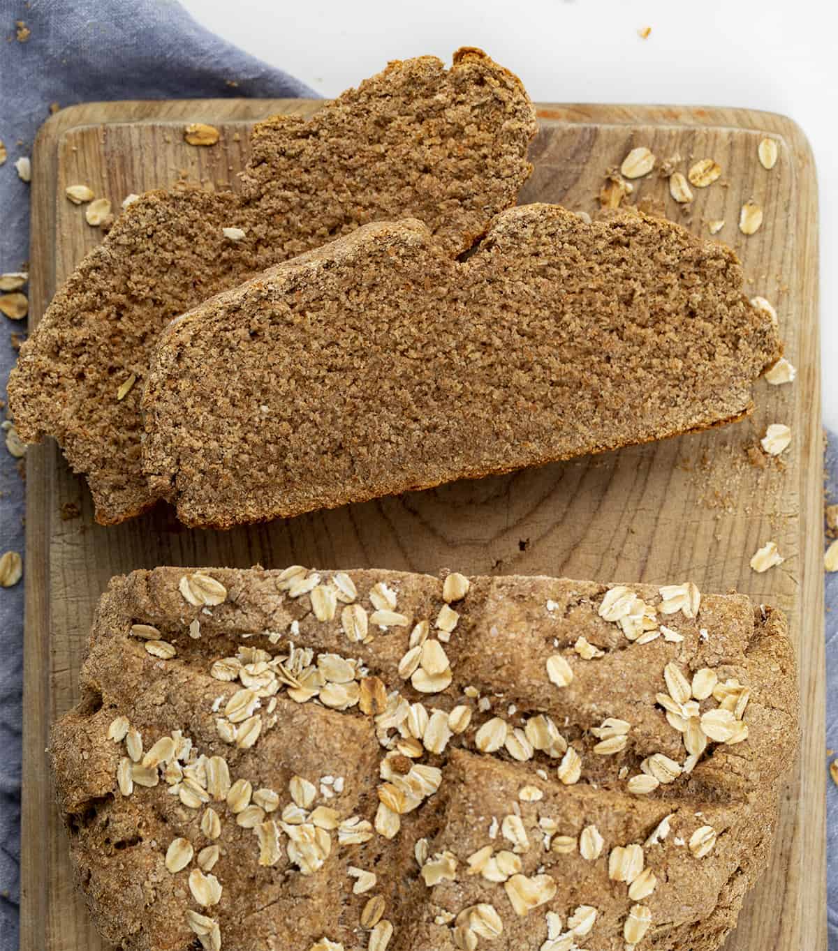 Cut Into Irish Soda Bread Showing Texture Inside